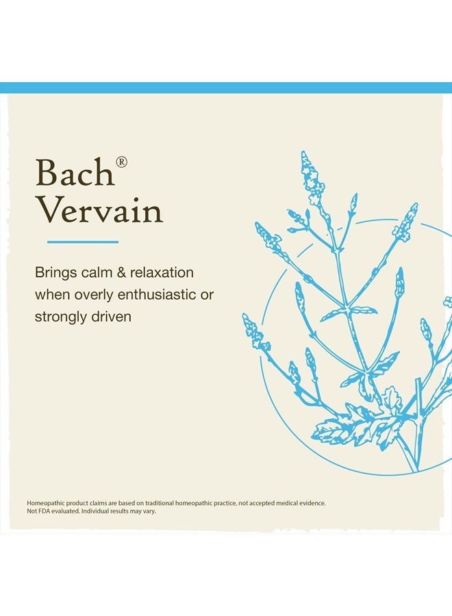 Bach Original Flower Remedies, Vervain for Relaxation and Calm, Natural Homeopathic Flower Essence, Holistic Wellness, Vegan, 20mL Dropper  - Image 3