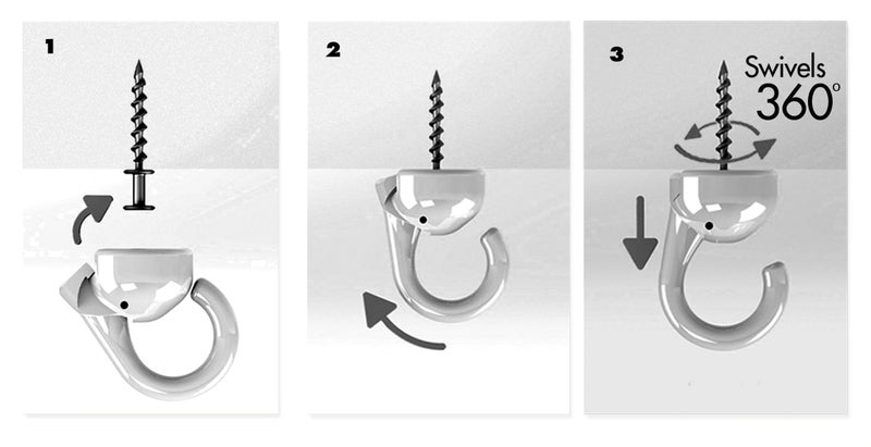 Hangman Products Elephant Ceiling Hook, 1 Hanger, Nickel - Image 2