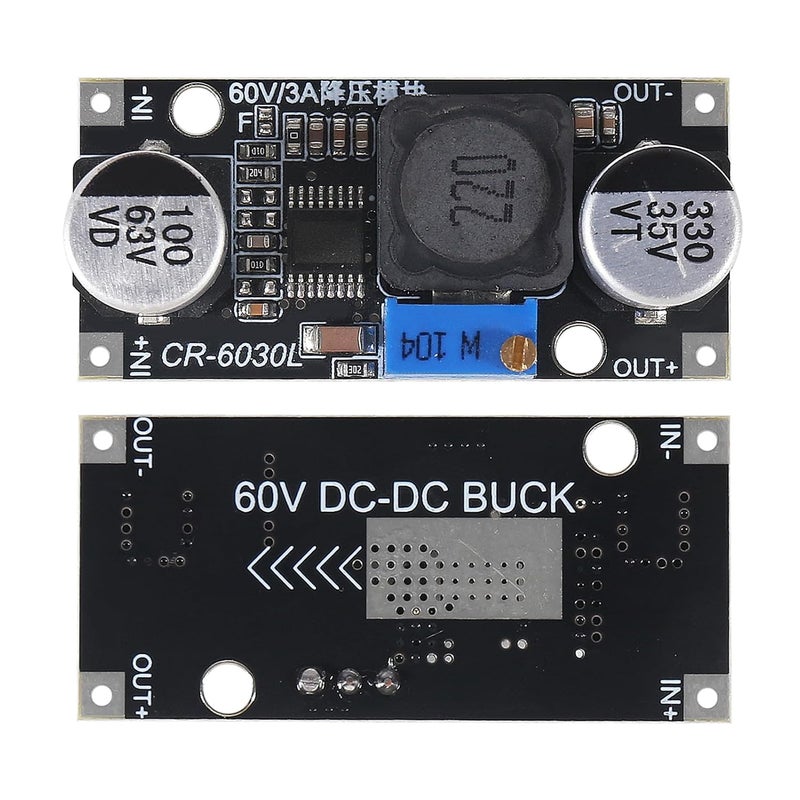 AiTrip 5PCS DC-DC Step Down Power Supply Module 60V 3A to 3.3V 5V 12V 24V Buck Converter Adjustable Voltage Regulator Module LM2596 LM2596S Upgraded - Image 2