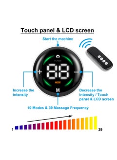 SYOSI Tens EMS Electronic Sports Muscle Stimulator, Portable Muscle Toning Machine, Dual Channel Electronic Pulse Massager Muscle Massager with10 Modes 39 Level for Abs, Back, Legs, Arms  - Image 3