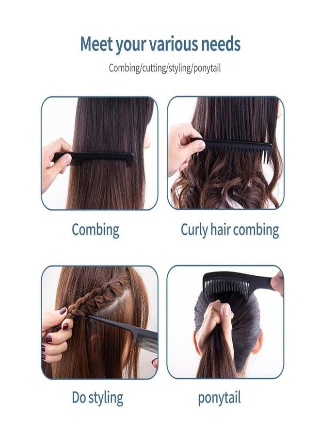 Tech King Techking Upgrade your styling game with the 10-Piece Set of Professional Hair Combs. ILatest for both men and women, these fine-toothed barber tail combs provide precision for cutting and styling. - Image 2