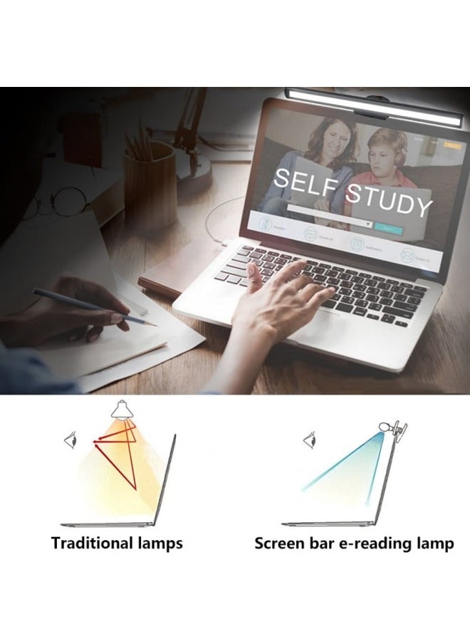 Healife E-Reading Mопitоr Laptop Screen Light Bar, LED Desktop Table Lamp, Eye Protection Reading Lamp, USB-Powered LED Light Desk Lamps  - Image 5