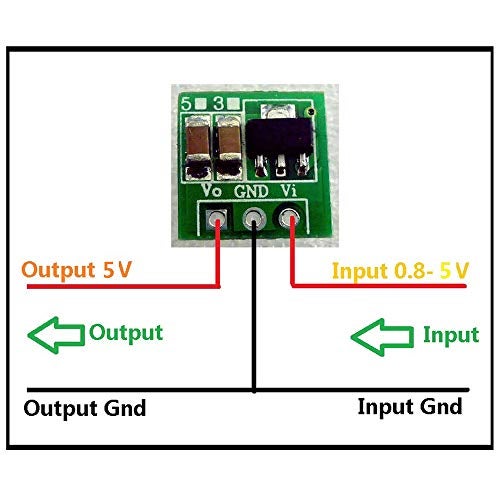 Comidox 1.5V 1.8V 2.5V 3V 3.3V 3.7V 4.2V to 5V DC-DC Step Up Power Module Voltage Boost Converter Board 0.9-5V to 5V 5PCS - Image 2