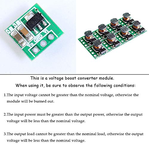 Comidox 1.5V 1.8V 2.5V 3V 3.3V 3.7V 4.2V to 5V DC-DC Step Up Power Module Voltage Boost Converter Board 0.9-5V to 5V 5PCS - Image 4
