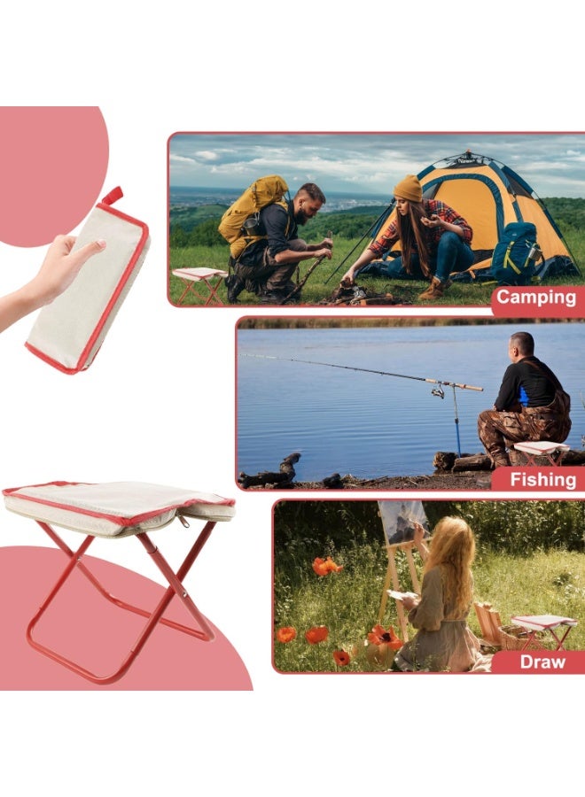 كيمايا كرسي تخييم صغير، كرسي قابل للطي محمول مع حقيبة حمل، كرسي قابل للطي محمول من الفولاذ الكربوني، كرسي شاطئ محمول للصيد والمشي لمسافات طويلة والبستنة (خشب الأرز الأحمر) - Image 3