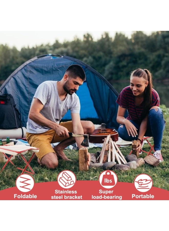 كيمايا كرسي تخييم صغير، كرسي قابل للطي محمول مع حقيبة حمل، كرسي قابل للطي محمول من الفولاذ الكربوني، كرسي شاطئ محمول للصيد والمشي لمسافات طويلة والبستنة (خشب الأرز الأحمر) - Image 4