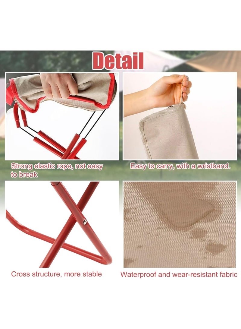 كيمايا كرسي تخييم صغير، كرسي قابل للطي محمول مع حقيبة حمل، كرسي قابل للطي محمول من الفولاذ الكربوني، كرسي شاطئ محمول للصيد والمشي لمسافات طويلة والبستنة (خشب الأرز الأحمر) - Image 5