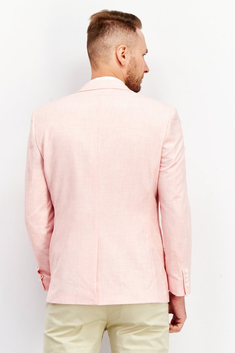 Club Room Men Classic Fit Plain Blazer, Pink  - Image 4