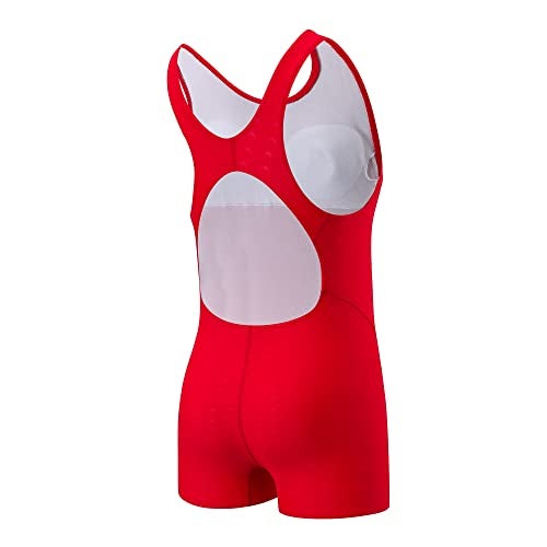 J·E Sterguard J.E Sterguard Athletic Girls' One Piece Swimsuit, Infinity Splice Thick Strap Girls Bathing Suits, Pro for Practice and Competition Red Girl Swimsuits Size 8 1880D - Image 3
