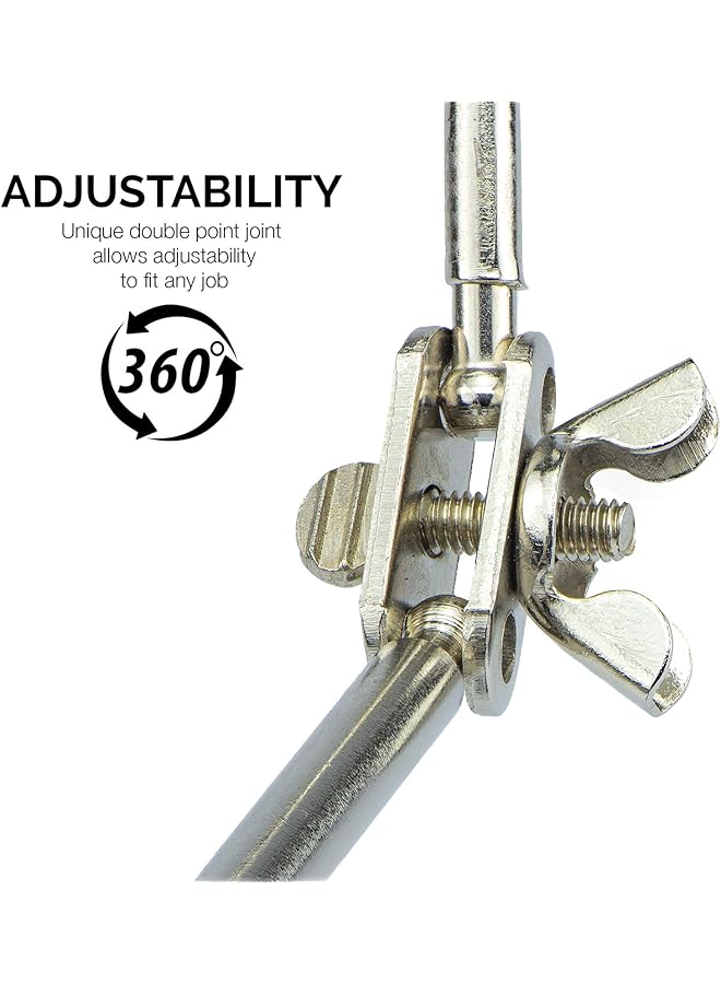 نيكو 01902 حامل لحام قابل للتعديل مع عدسة مكبرة وحامل لحام لسلك اللحام من جهة ثالثة مع مشبكين من نوع التمساح وقاعدة ثقيلة وأدوات صنع الخرز والمجوهرات - Image 4