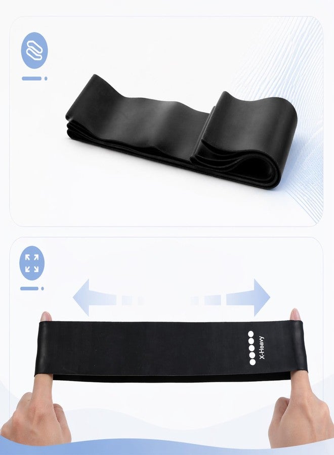 Wanmu 3Pcs Ring Resistance Bands X-Heavy Duty Resistance Ring Fitness Exercise Bands Elastic Loop Band for Working Out Men Women Home Yoga Leg Strength Training Physical Therapy (Black) - Image 3