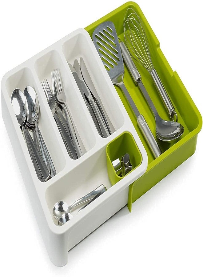 istore Expandable Cutlery Tray Plastic Drawer Organizer for Kitchen, Home, Bed, and Toiletries Storage, Adjustable, Multipurpose Utensil Organizer for Modular Kitchens & Home Use - Image 1