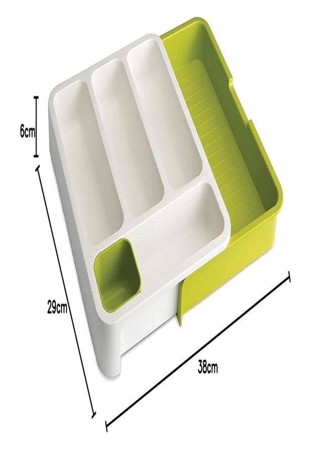 istore Expandable Cutlery Tray Plastic Drawer Organizer for Kitchen, Home, Bed, and Toiletries Storage, Adjustable, Multipurpose Utensil Organizer for Modular Kitchens & Home Use - Image 3