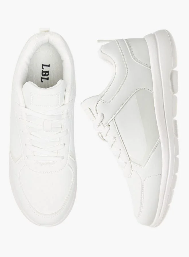 ال بي ال من شو اكسبرس حذاء رياضي رجالي بألواح وإغلاق برباط