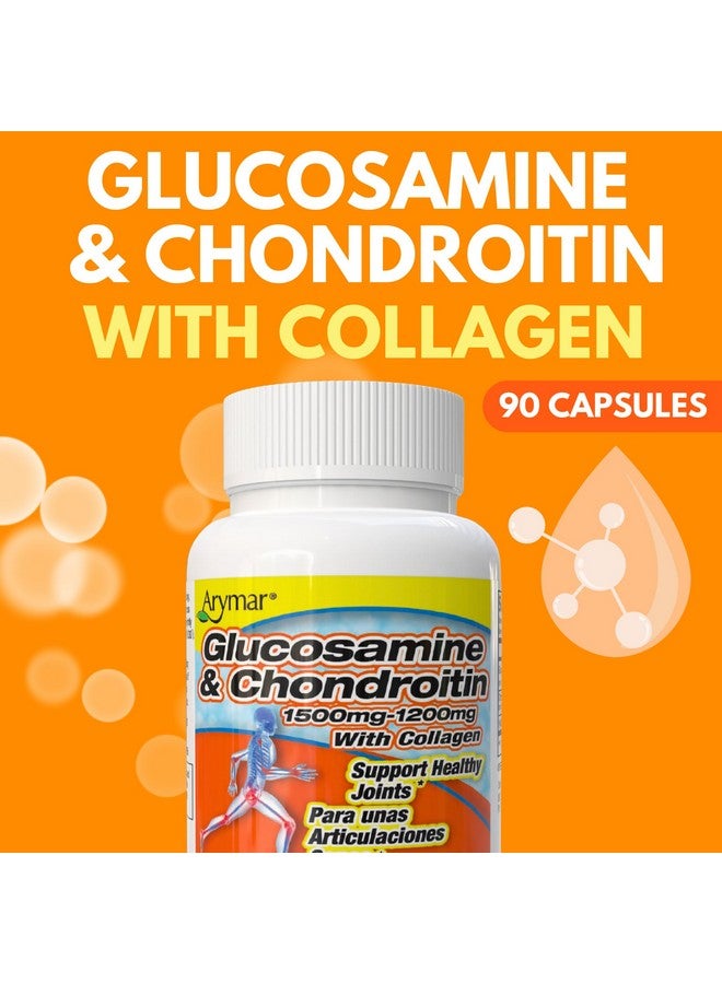 ARYMAR Glucosamine & Chondroitin with Collagen, Supports Joint Health (90 Capsules/Pack of 1) - Image 2