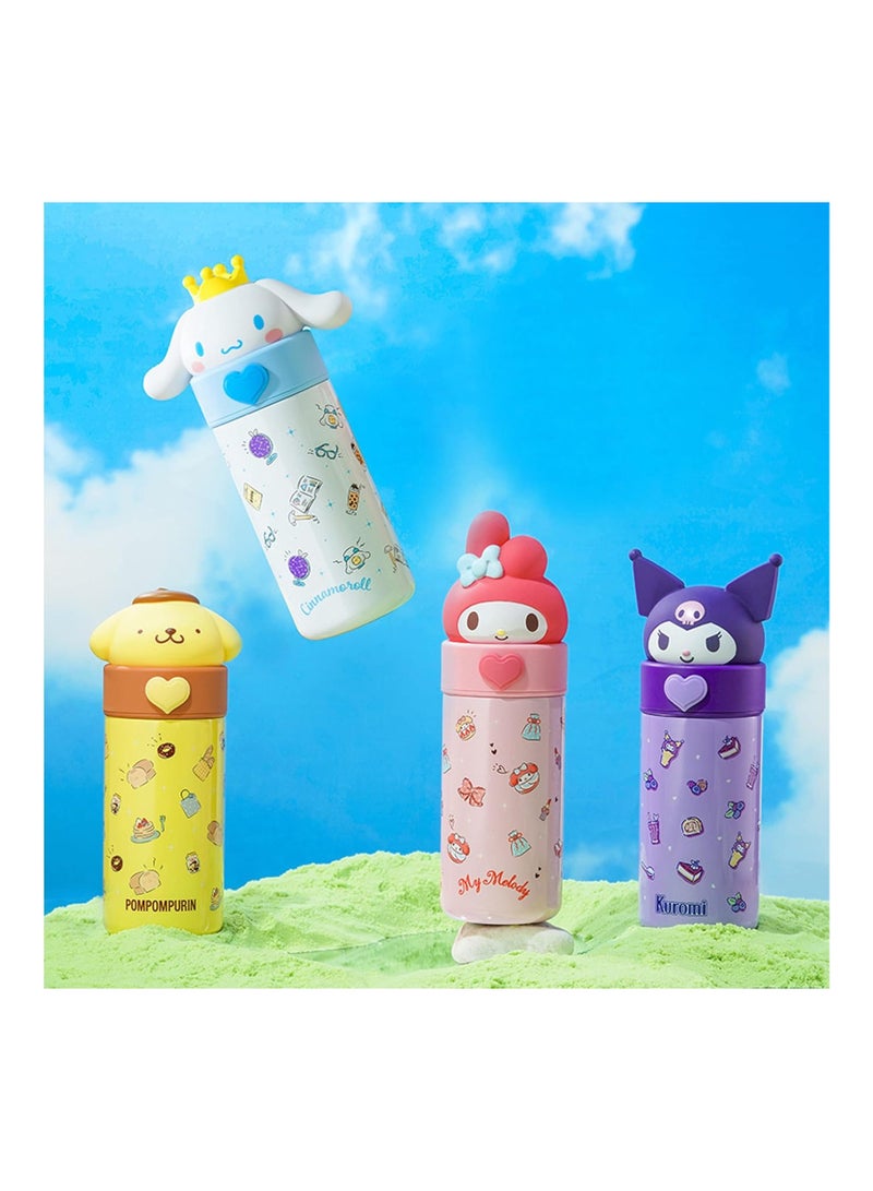 Kawaii Water Bottle Thermo's Cup Cartoon Vacuum Insulated Stainless Steel Water Bottle 350ml (White) - Image 5