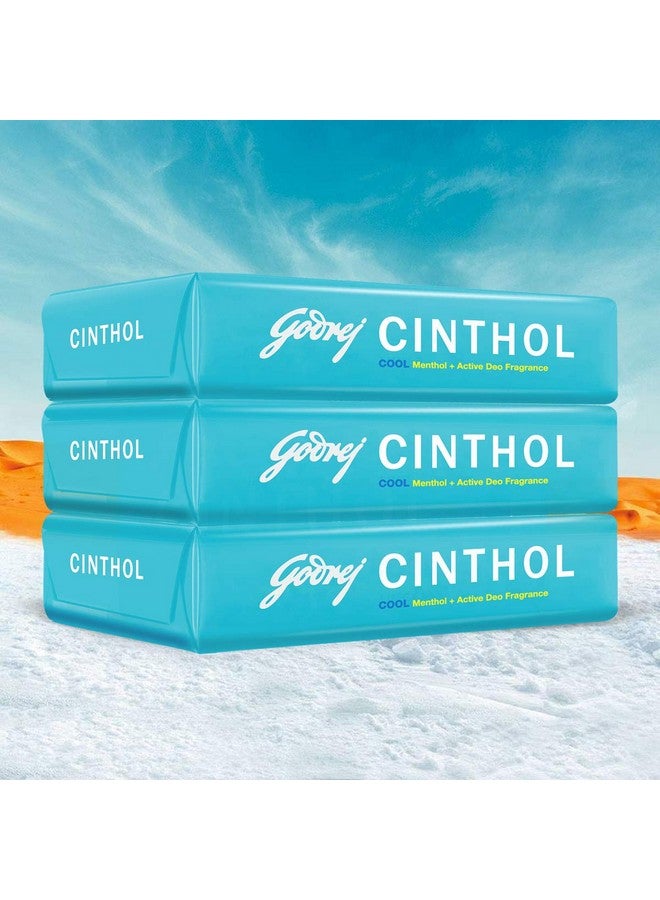 Cinthol Cool Bath Soap - 100g (Pack of 3) | Grade 1 Bathing Soap | with Icy-cool Menthol | For All Skin Types - Image 2