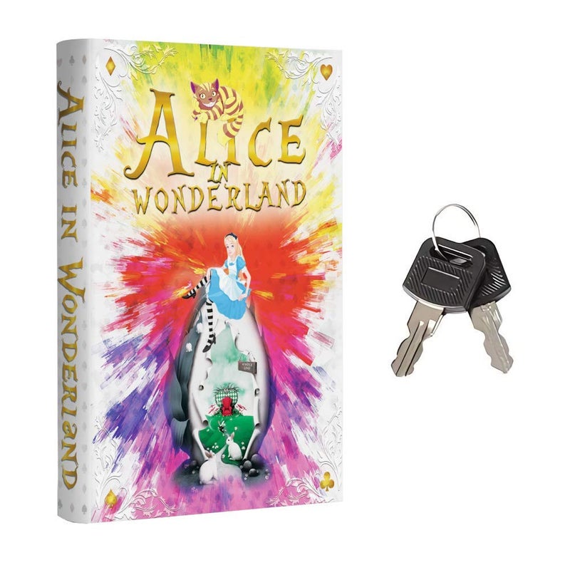 Fake Book Box Small Safe Box with Key Lock Hidden Safe in Plain Sight Diversion Safes Secret Safes Alice Large