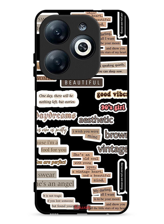 Tolwak Infinix Smart 8 4G Protective Case Cover Beautiful Quotes Stickers - Image 1