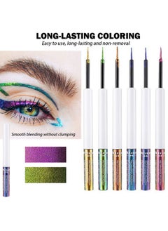 Mrettick Mrettick 6 Colors Chameleon Liquid Eyeshadow Metallic Glitter Shimmer Eye Shadow Set Long Lasting Waterproof Multichrome Eyeshadows Makeup Set  - Image 5