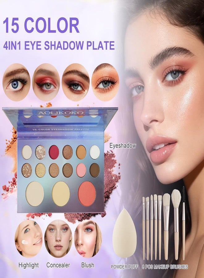 AOLIKOKO All in One Makeup Kit for Women Full Kit,Makeup Set for Women,Including Eye, Face, Lip Makeup and Brushes, Long Lasting Daily Makeup Gift Set for Christmas Birthday Party (HZB-083) - Image 3
