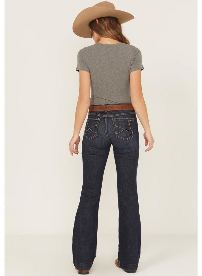 ARIAT Women's Ella Slim Trouser Jeans Rascal (27 R) Blue - Image 3