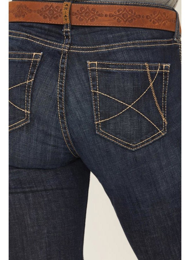 ARIAT Women's Ella Slim Trouser Jeans Rascal (27 R) Blue - Image 4