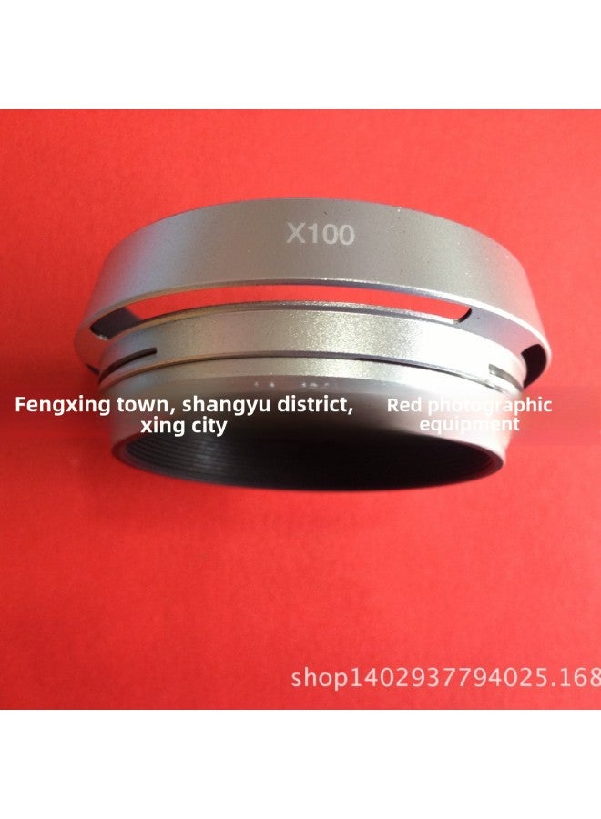 X100 Light Shield Adapter Ring Light Shield X100VI Adapter Ring 49UV Protection Ring X10 Light Shield-Color:Silver Adapter Ring + Hood  - Image 2