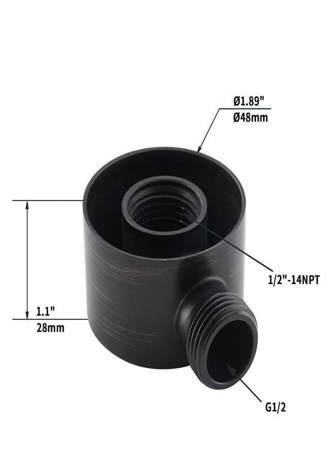Weirun Faucet Wall Supply Elbow Drop Ell for Hand Held Shower Hose,Wall Union Water Supply for Handheld Shower Head,Shower System Wall Elbow Hand Shower Replacement Parts,Tub Hose Adapter Attachment Bronze - Image 2