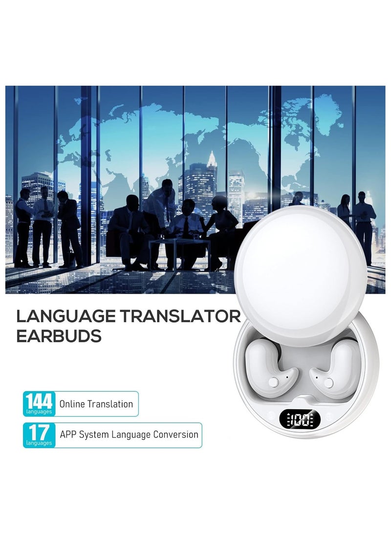 lekikpo - Translation Earbuds, Language Translator Device with 144 Languages & Accents Online, Translator Earbuds Real Time with APP Support Music and Calling, Fit for iOS & Android - Image 1