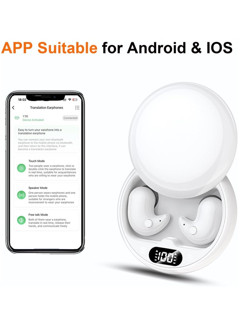 lekikpo - Translation Earbuds, Language Translator Device with 144 Languages & Accents Online, Translator Earbuds Real Time with APP Support Music and Calling, Fit for iOS & Android - Image 1