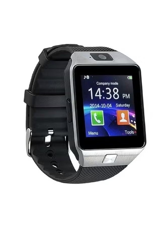 ELTRAZONE ساعة W007 الذكية مع فتحة SIM ومكالمات بلوتوث، كاميرا مدمجة، مراقب معدل ضربات القلب والنوم، عداد خطوات، ساعة ذكية متوافقة مع أندرويد، متعقب نشاط بشاشة تعمل باللمس، سوداء - Image 2