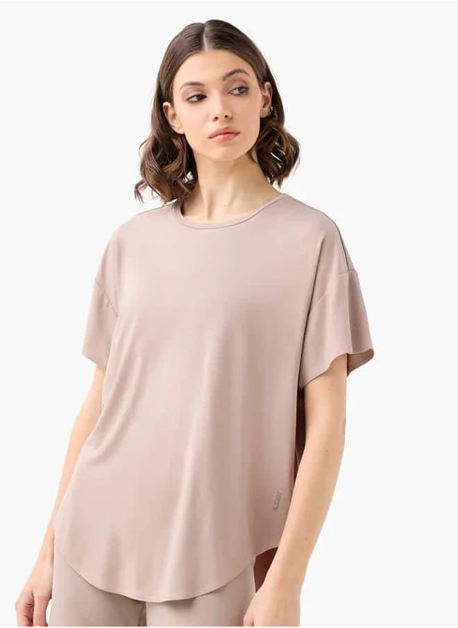 ADOT Drop Shoulder T-shirt with Round Neck