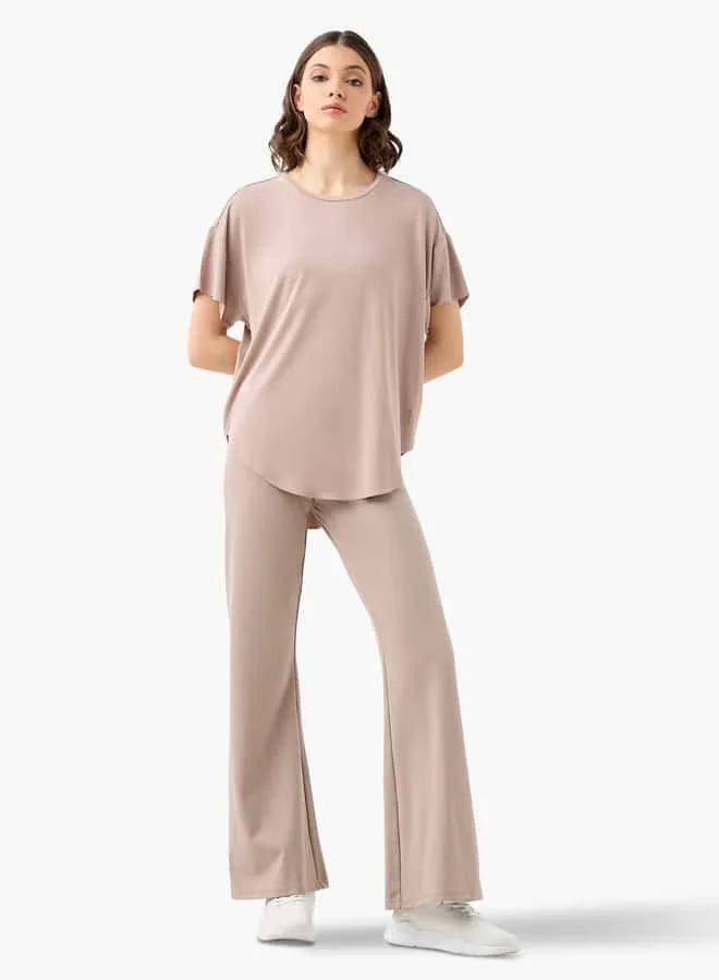 ADOT by Splash Drop Shoulder T-shirt with Round Neck