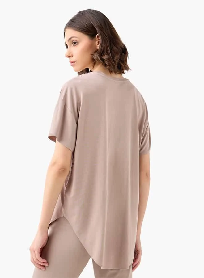 ADOT by Splash Drop Shoulder T-shirt with Round Neck