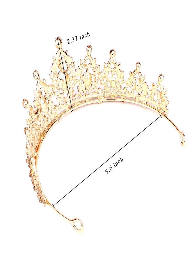 CAVETEE Champagne Gold Crowns for Women Baroque Queen Birthday Tiara Luxurious Rhinestones Crown Wedding Bridal Crown Birthday Party Headbands Princess Party Prom Tiaras and Crowns for Women - Image 3