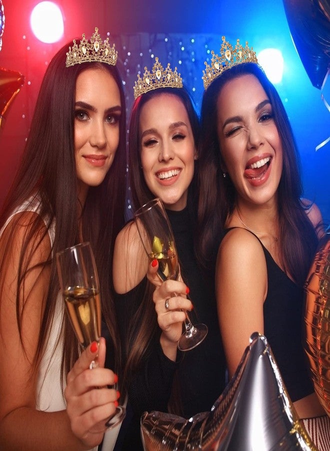 CAVETEE Champagne Gold Crowns for Women Baroque Queen Birthday Tiara Luxurious Rhinestones Crown Wedding Bridal Crown Birthday Party Headbands Princess Party Prom Tiaras and Crowns for Women - Image 5