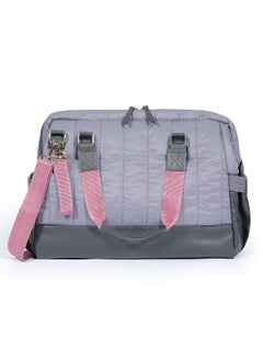 Milk&Moo Milk&Moo Tote Diaper Bag Quilted Large for Baby Care Travel Bag Hospital Bag Water Resistant Vegan Leather Heat Insulated Pockets Shoulder Bag, Dark Grey  - Image 2