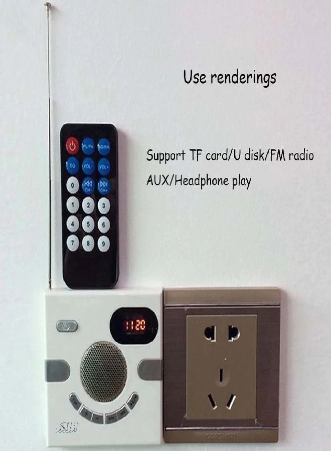 Wall-in Bluetooth Wireless Speaker Aux TF Card USB Player Fm Radio Home background music Remote Control - Image 2