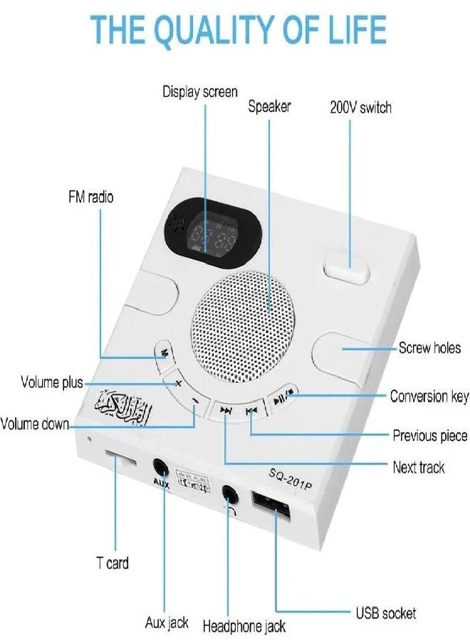 Wall-in Bluetooth Wireless Speaker Aux TF Card USB Player Fm Radio Home background music Remote Control - Image 3