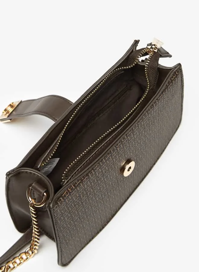 فلورا بيلا من شو إكسبرس Women Solid Crossbody Bag with Adjustable Strap and Zip Closure