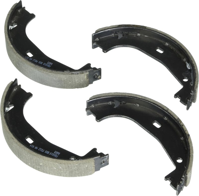 Bosch BS818 Blue Drum Parking Brake Shoe Set for BMW Models 1992-2002 - Rear