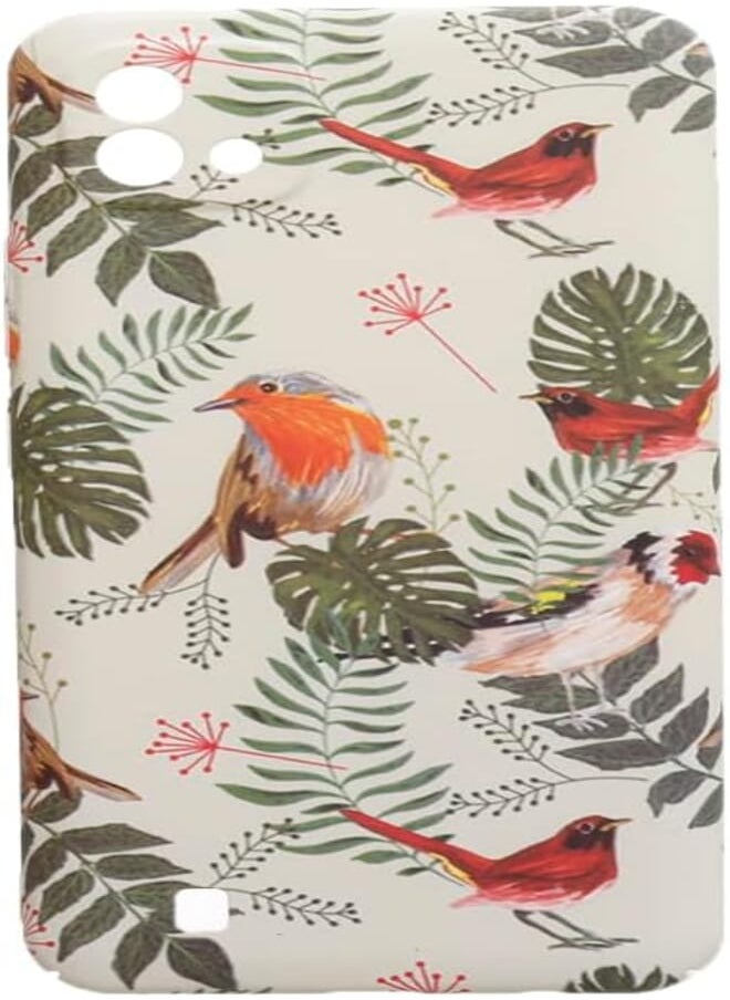Generic - Generic Dragon Plastic Creative Back Phone Protection Case Flowers, Birds Print Design With Silicone Safety Edges And 3D Back Print For Realme C20 - Multi Color - Image 1