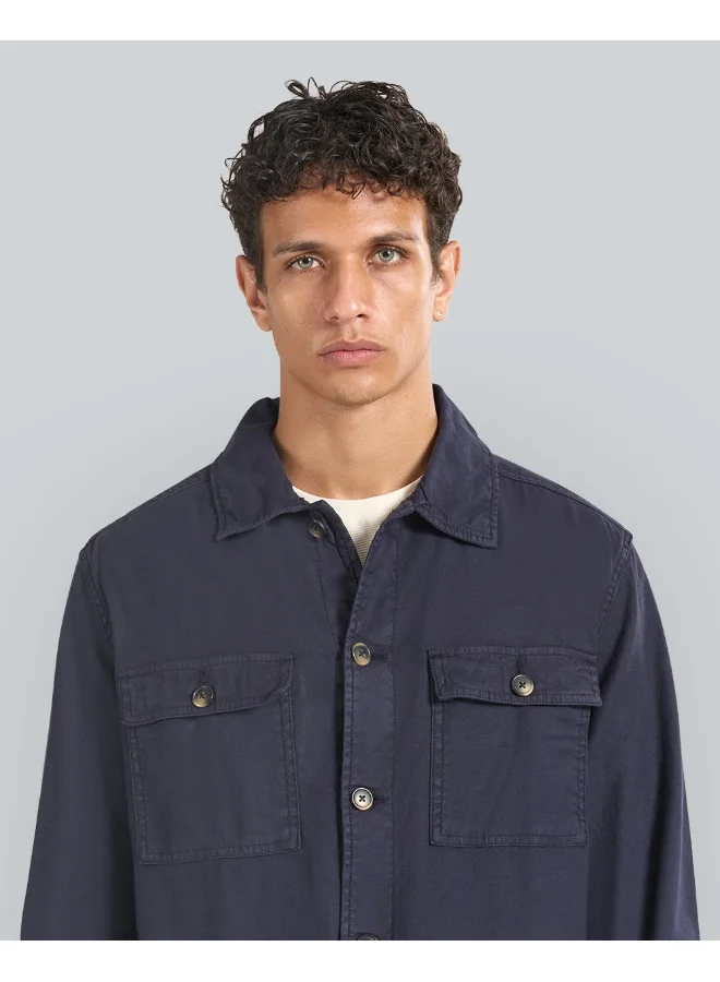 GANT Regular Fit Cotton Linen Overshirt