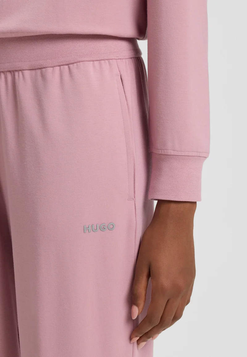 HUGO Logo-print tracksuit bottoms in stretch modal and cotton
