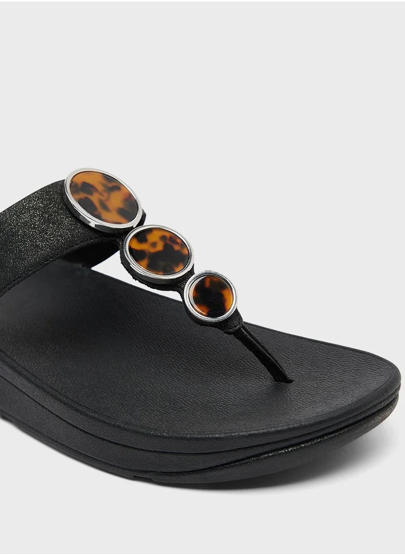 FitFlop Halo Shimmer Toe-Post Sandals