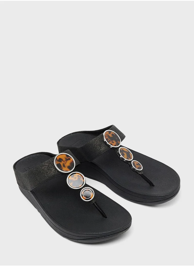 FitFlop Halo Shimmer Toe-Post Sandals