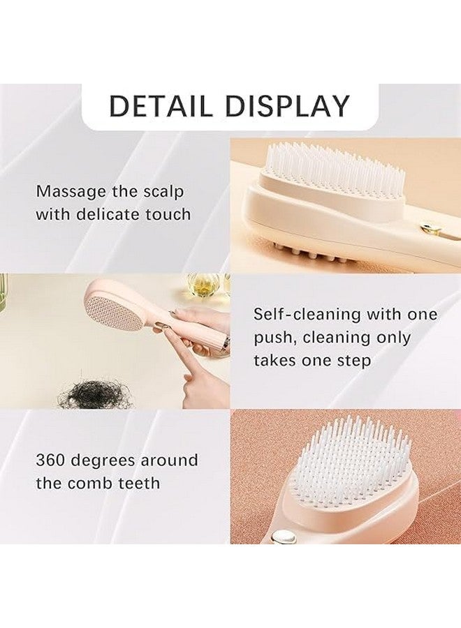 HEROOX Self-Cleaning Anti-Static Massage Comb, Self Cleaning Hair Brush, Massage Comb For Hair, Retractable Rotary Lift Self-Cleaning Comb, Women's Hair Styling Tool (MULTICOLOR) (Pack of 1) - Image 5