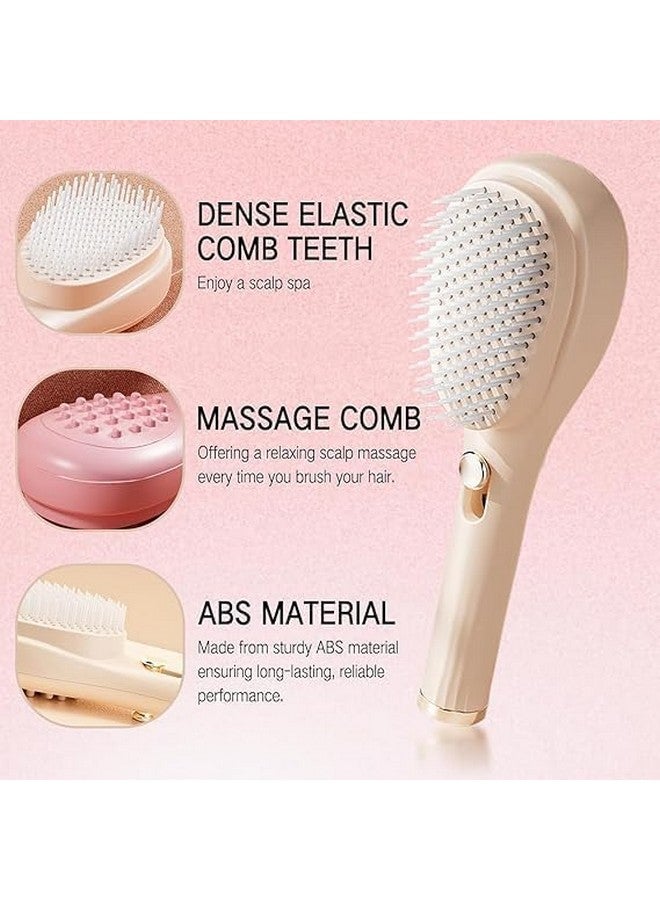 HEROOX Self-Cleaning Anti-Static Massage Comb, Self Cleaning Hair Brush, Massage Comb For Hair, Retractable Rotary Lift Self-Cleaning Comb, Women's Hair Styling Tool (MULTICOLOR) (Pack of 1) - Image 2