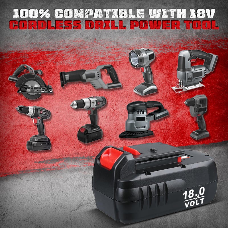 Masione 2Pack Pc18B 18V 4.8Ah Ni-Mh Replacement For Porter Cable 18V Battery Ni-Mh  Compatible With Porter Cable 18V Pc18B-2 Pcc489N Pcmvc Pcxmvc Cordless Power Tools - Image 4